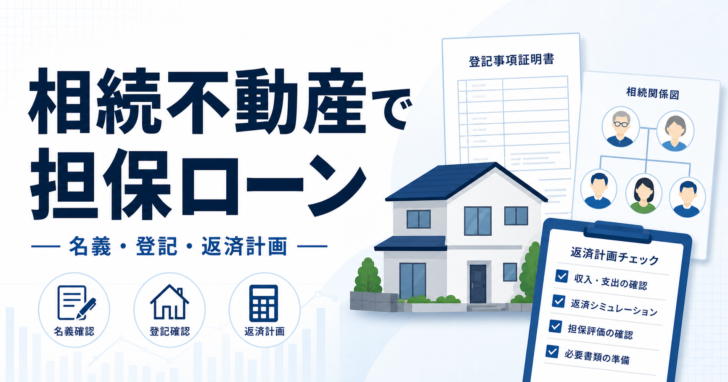 相続不動産で担保ローンを検討する手順|名義・登記・返済計画