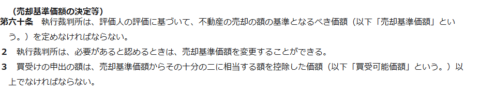 e-Gov法令検索に掲載された民事執行法第60条の条文の画面キャプチャ